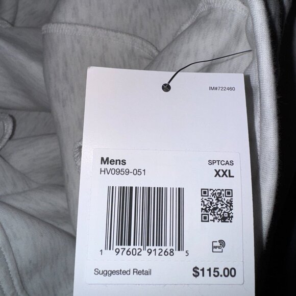 Nike Tech Fleece Joggers Birch Heather White Black Men's Size 2XL HV0959-051 NEW - Picture 9 of 14